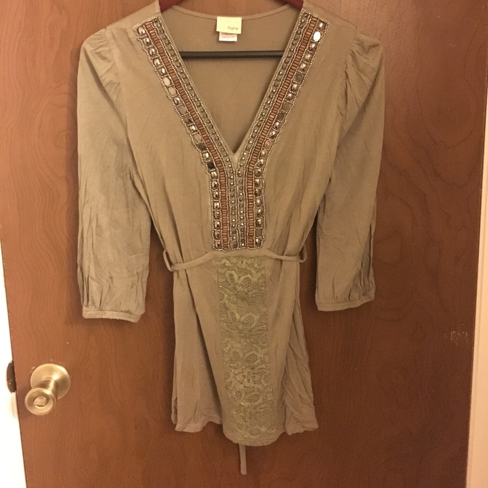Daytrip Earthy Beaded Tunic